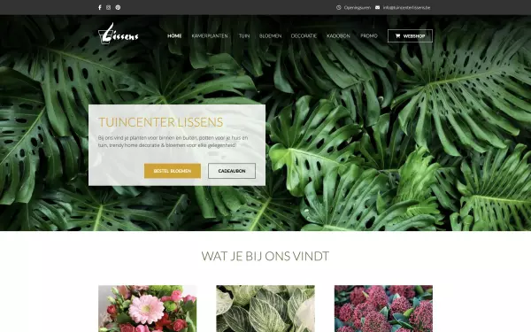 Homepage Tuincenter Lissens